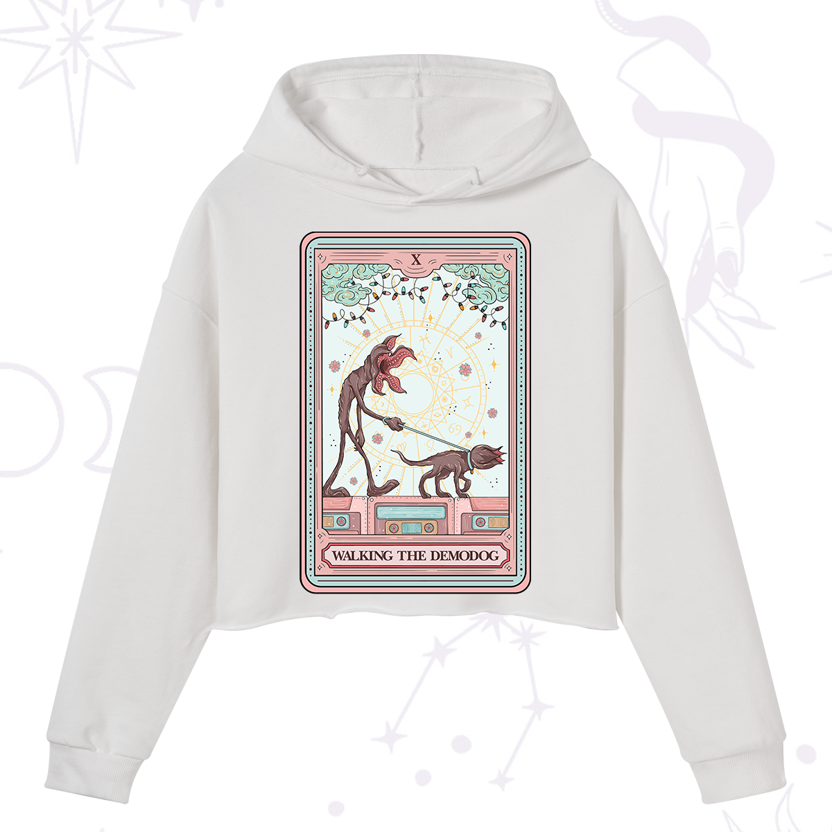 Purplehecate The Walker of Shadows Tarot Crop Hoodie
