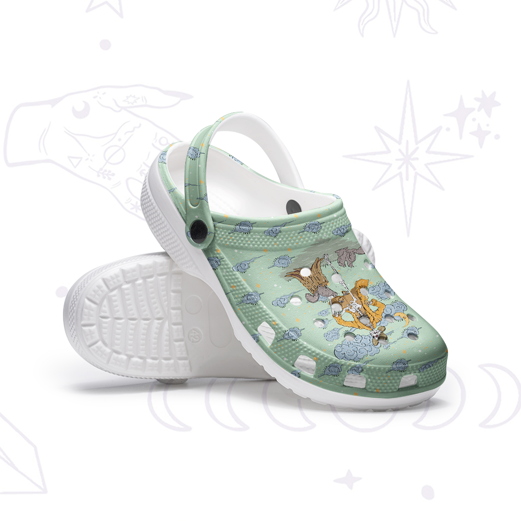 Purplehecate The Two Of Deez Tarot Rubber Clogs