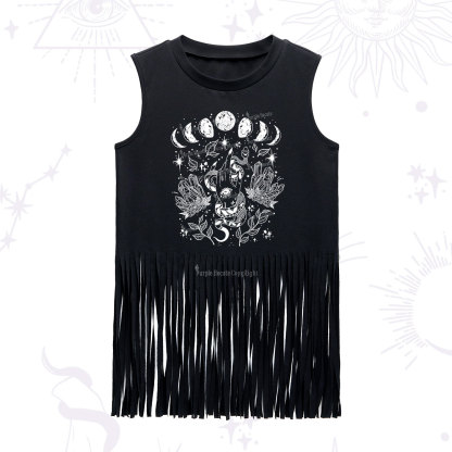 Purplehecate Reach For The Moon Fringe Tank Top