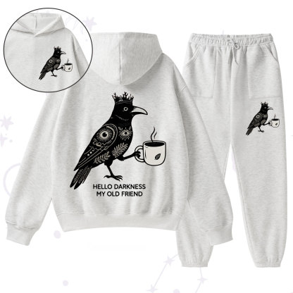 Purplehecate Hello Darkness My Old Friend Fleece Hoodie Suit