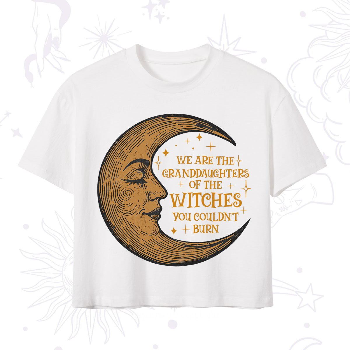 Purplehecate We Are the Granddaughters of the Witches You Could Not Burn  Crop T-Shirt