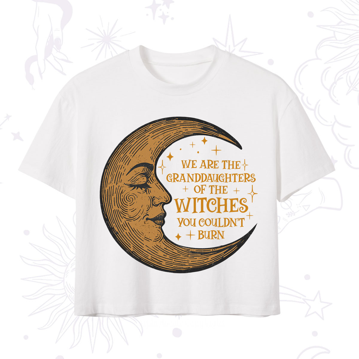 Purplehecate We Are the Granddaughters of the Witches You Could Not Burn  Crop T-Shirt