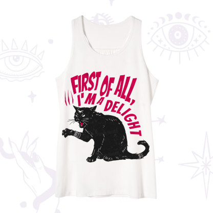 Purplehecate First Of All I'm A Delight Cat Tank