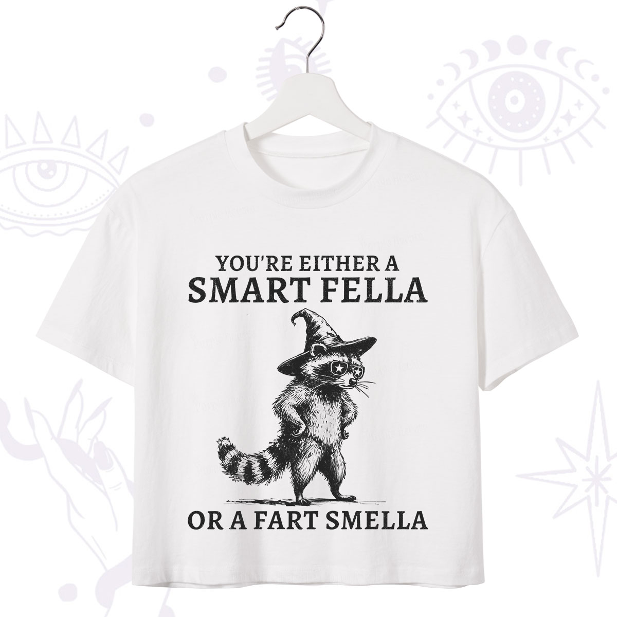 Purplehecate You're Either A Smart Fella or a Smart Fella  Crop T-Shirt