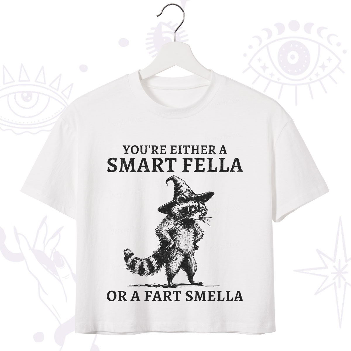 Purplehecate You're Either A Smart Fella or a Smart Fella  Crop T-Shirt