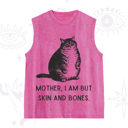 Purplehecate Cat Mother I Am But Skin And Bones Washed Tank