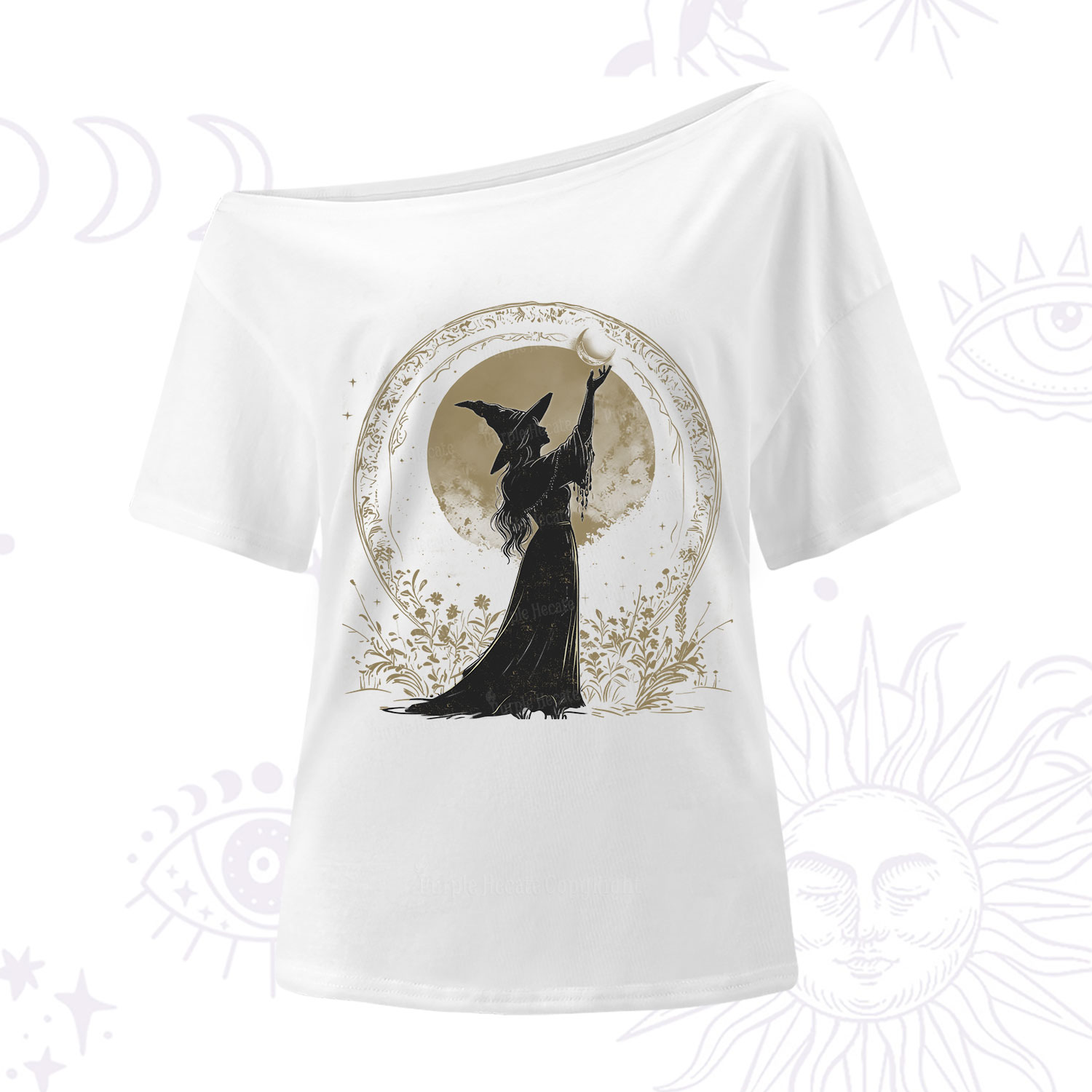 Purplehecate The Moon Witch One Shoulder T-Shirt