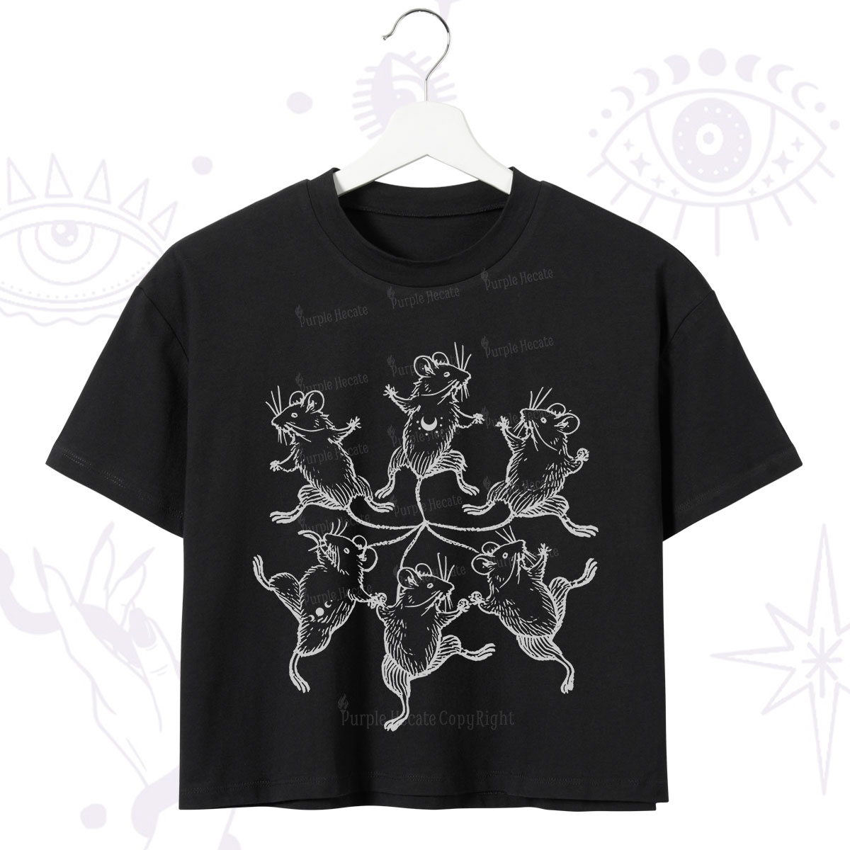 Purplehecate The Midnight Mouse Dance Crop T-Shirt