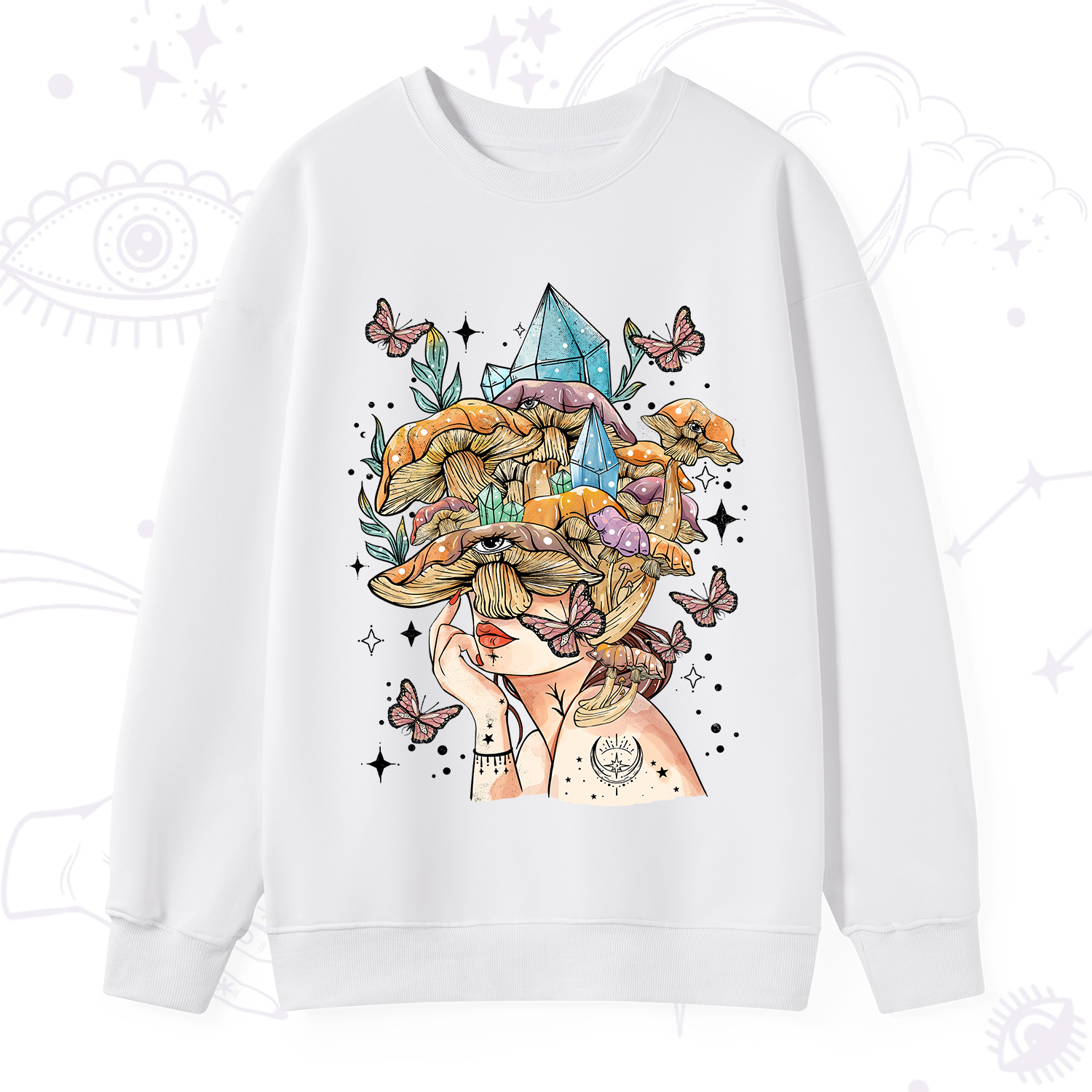 Purplehecate Crystal Goddess Sweatshirt