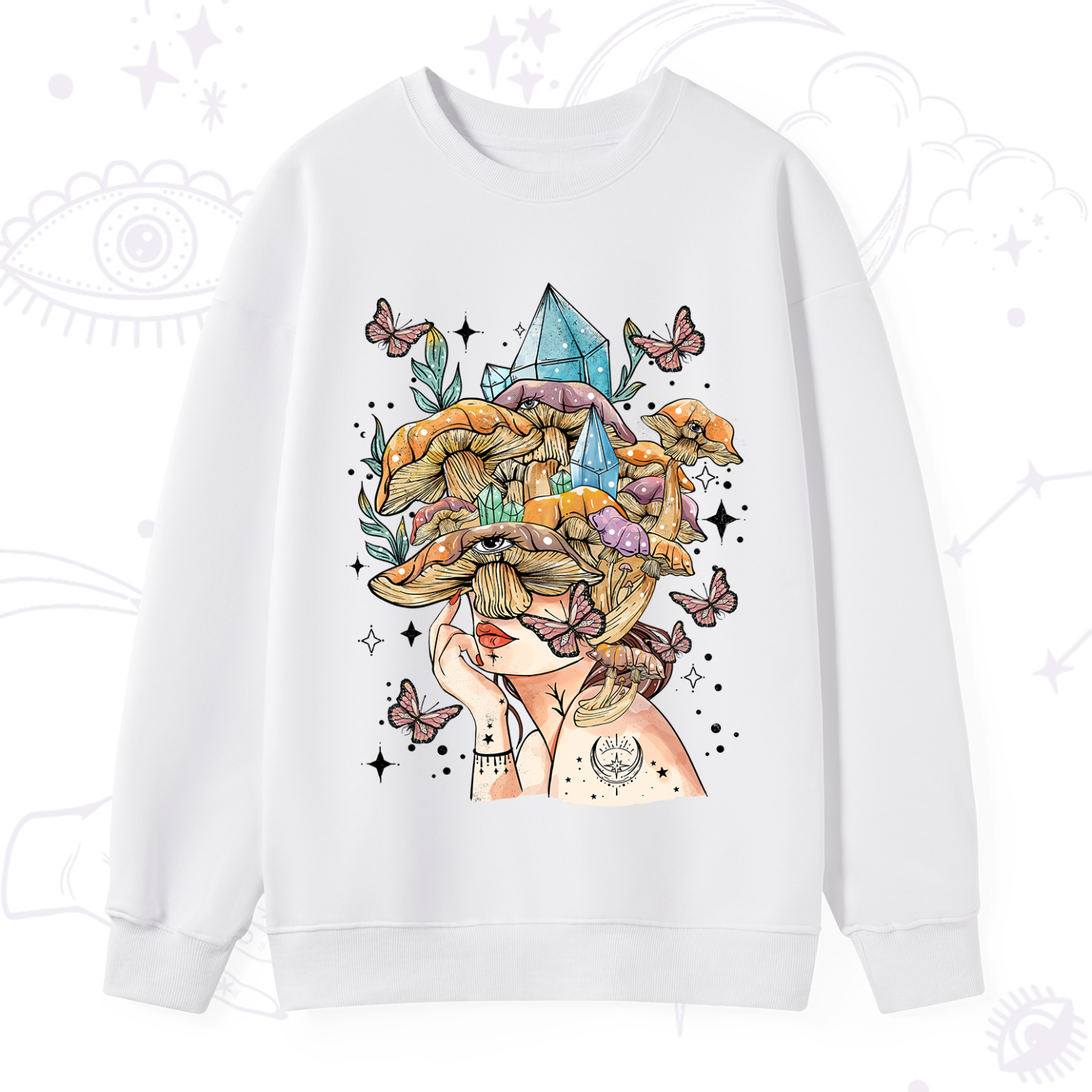 Purplehecate Crystal Goddess Sweatshirt
