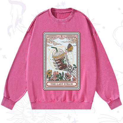 Purplehecate The Last Straw Tarot Washed Sweatshirt