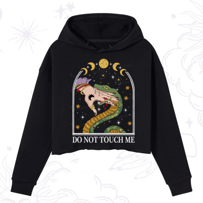 Purplehecate Do Not Touch Me Crop Hoodie