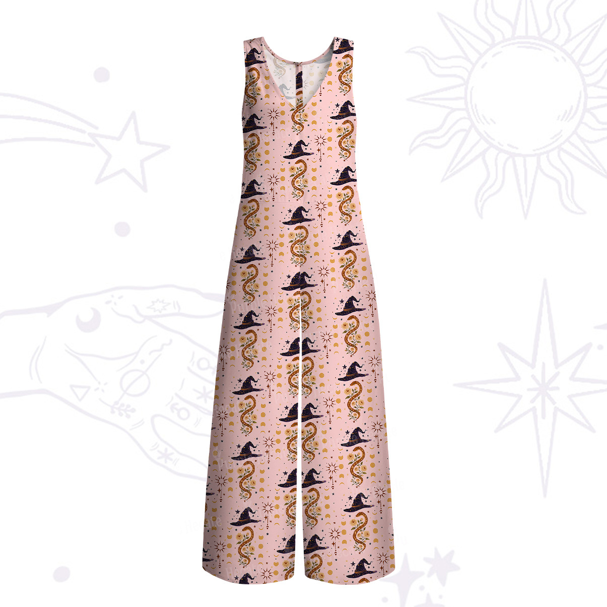 Purplehecate Witch's Enchantment Wide Leg Jumpsuit