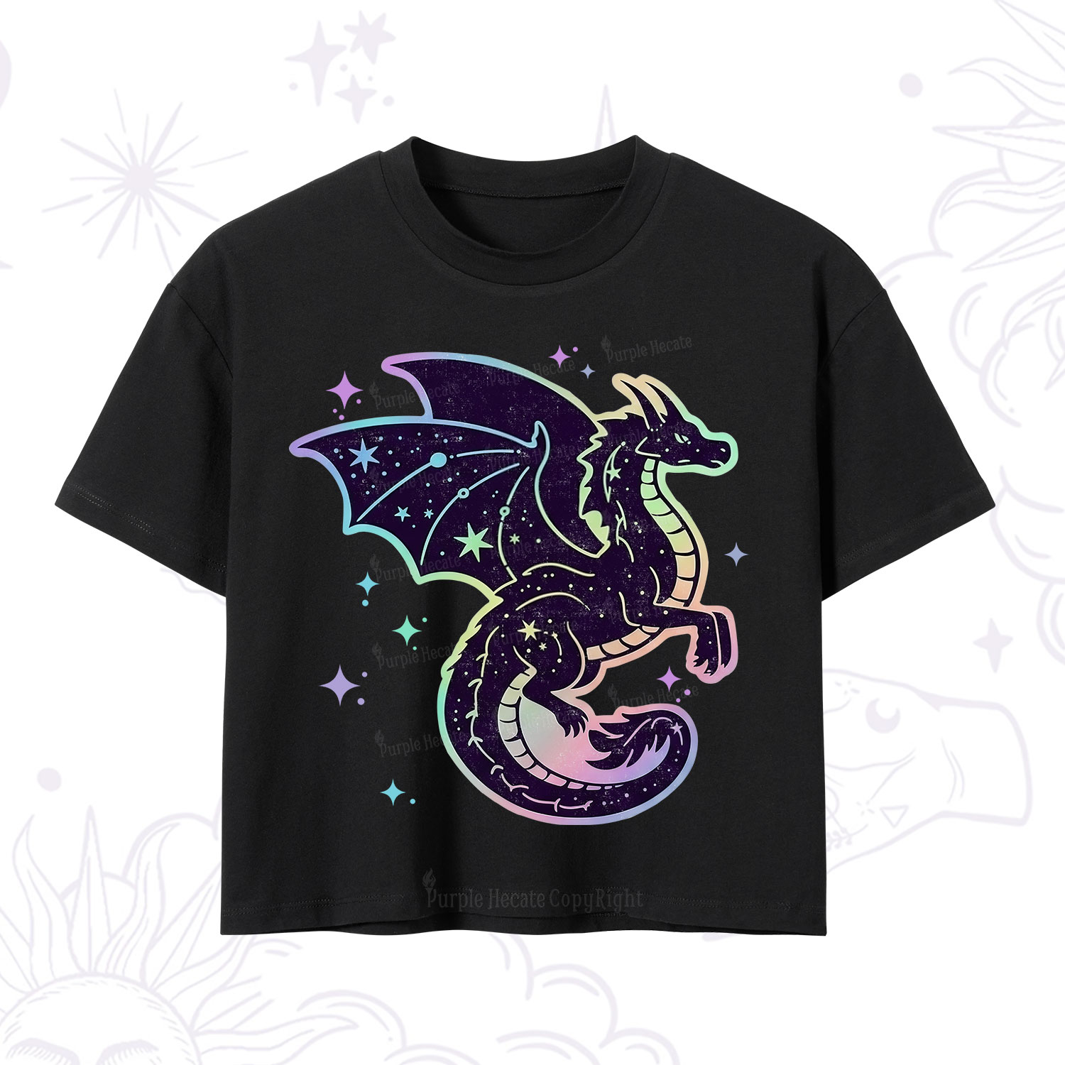 Purplehecate Celestial Dragon Crop T-Shirt