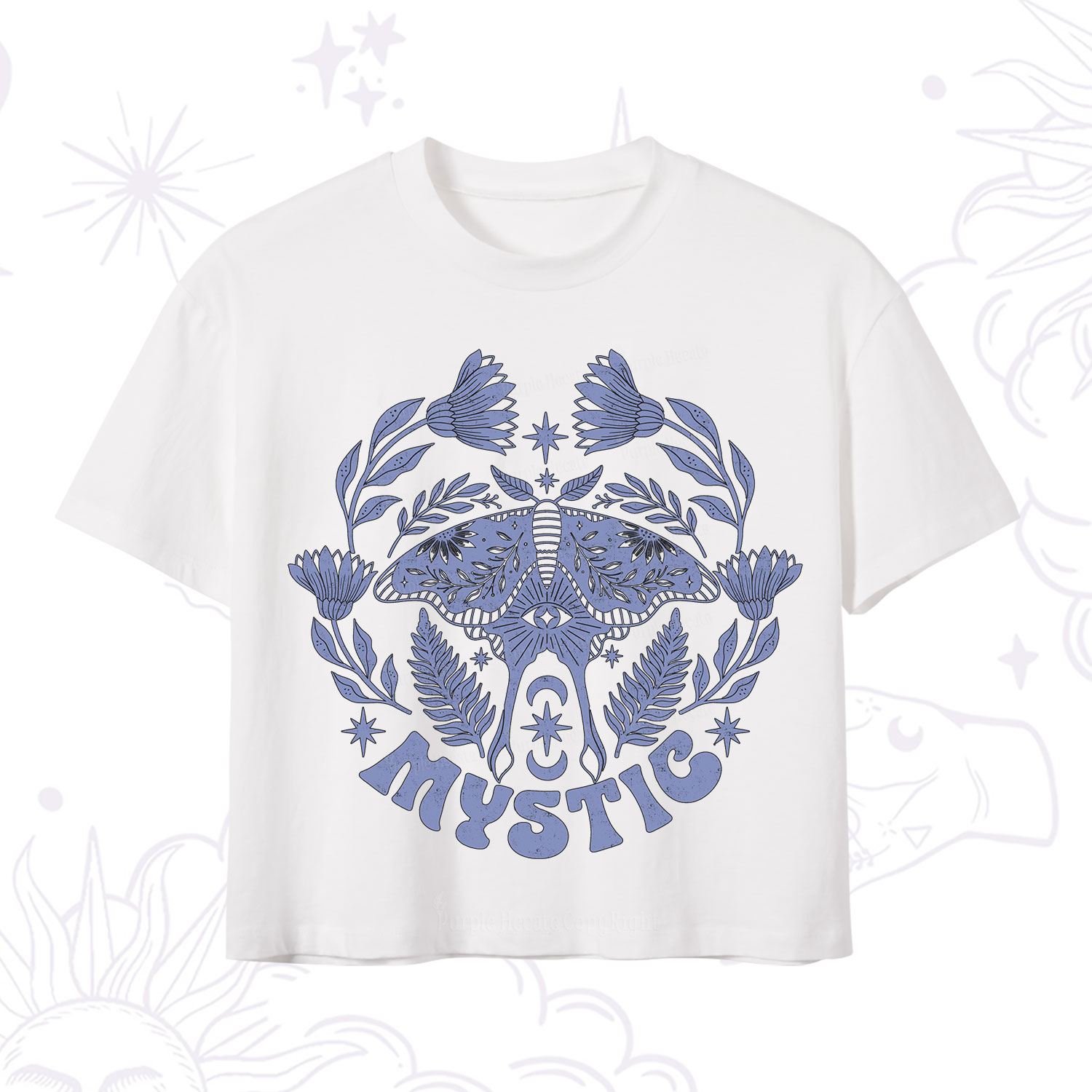 Purplehecate Mystic Moth Crop T-Shirt