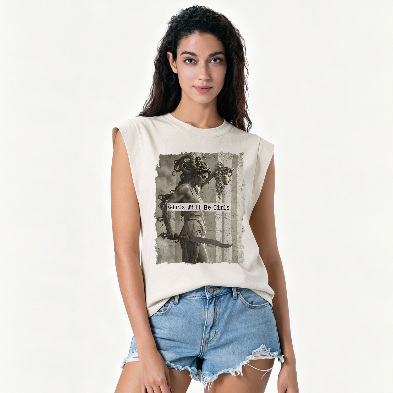 Purplehecate Medusa Girls Will Be Girls Vintage Washed Tank