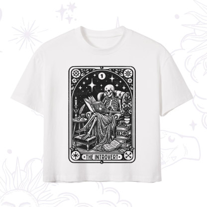 Purplehecate The Introvert Tarot Card Crop T-Shirt