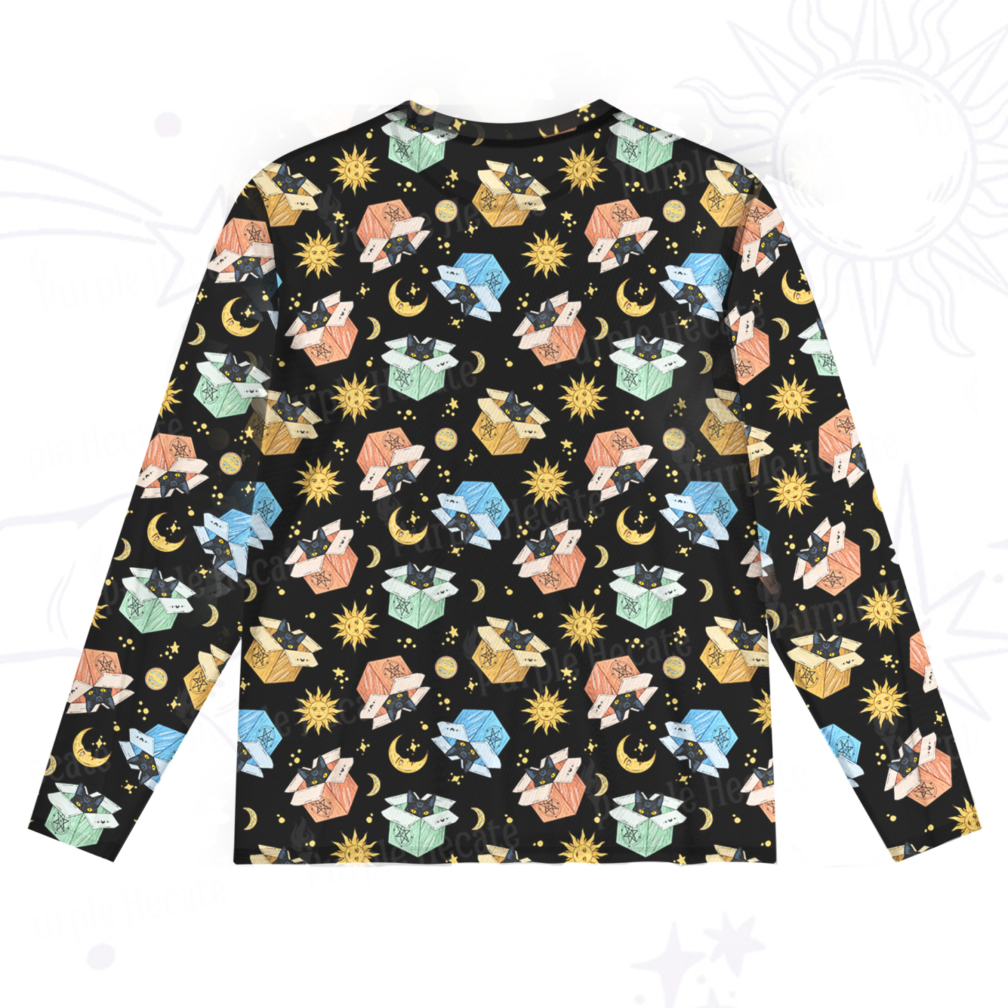 Purplehecate The Hermit Cat Mesh Long Sleeve Top