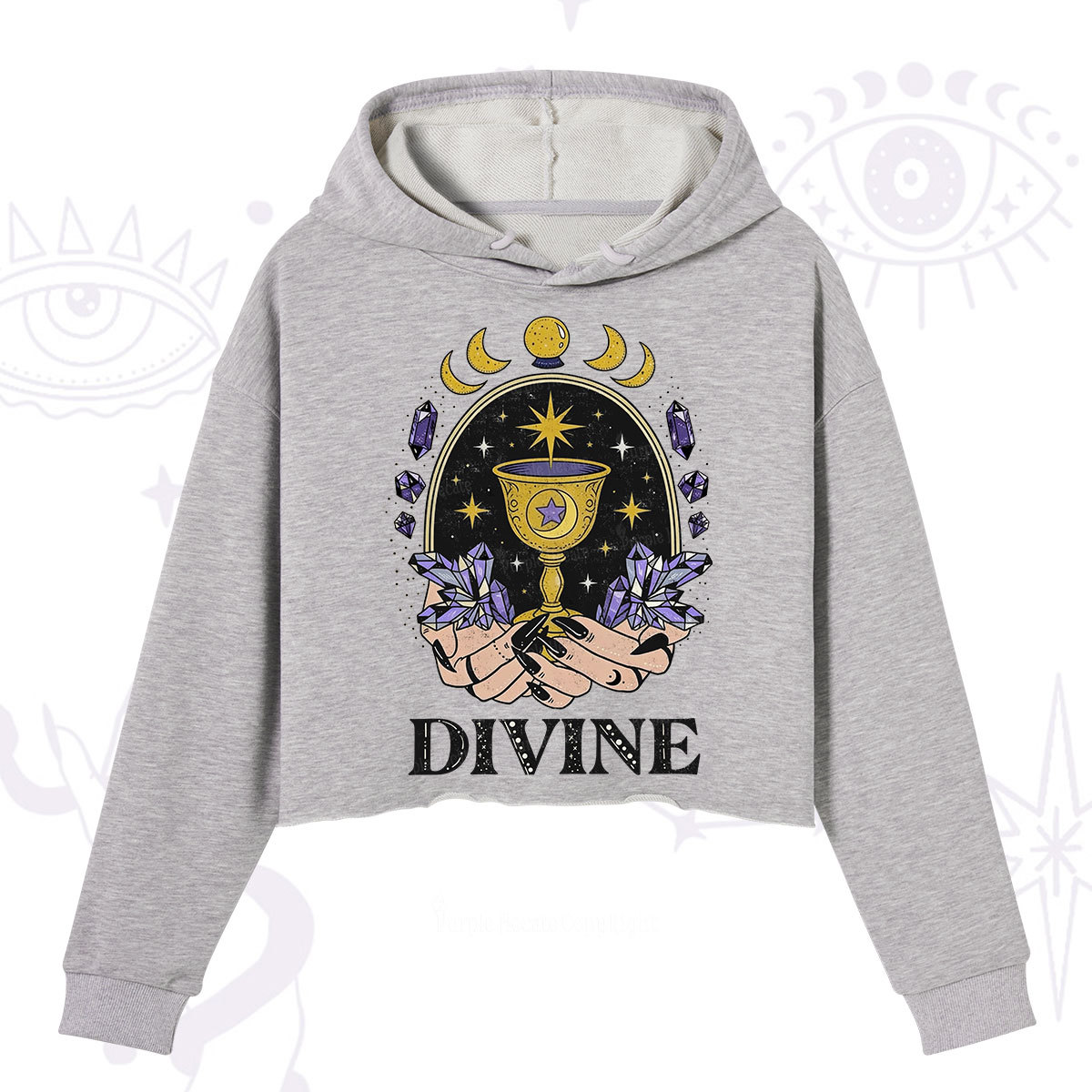 Purplehecate Divine Energy Crop Hoodie