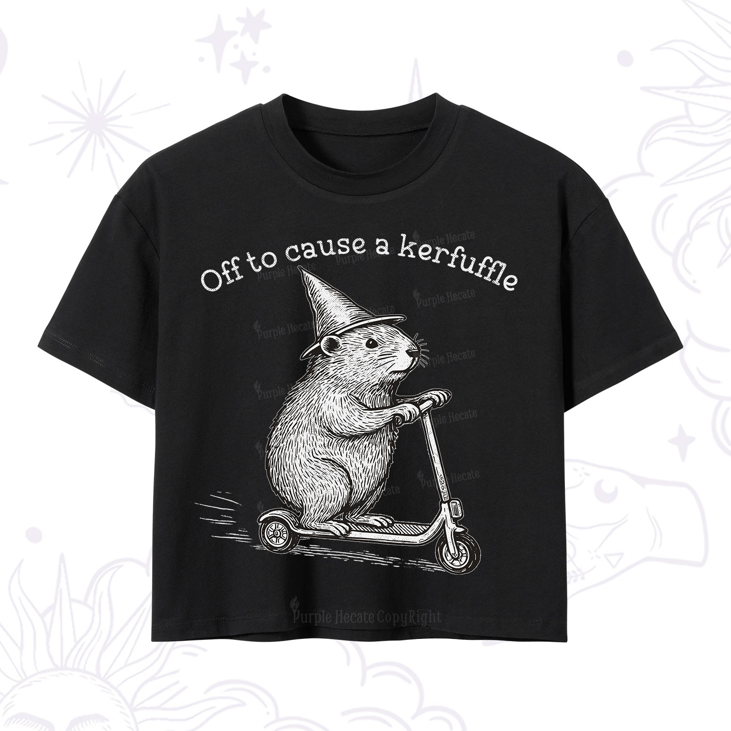 Purplehecate Off to Cause A Kerfuffle Crop T-Shirt