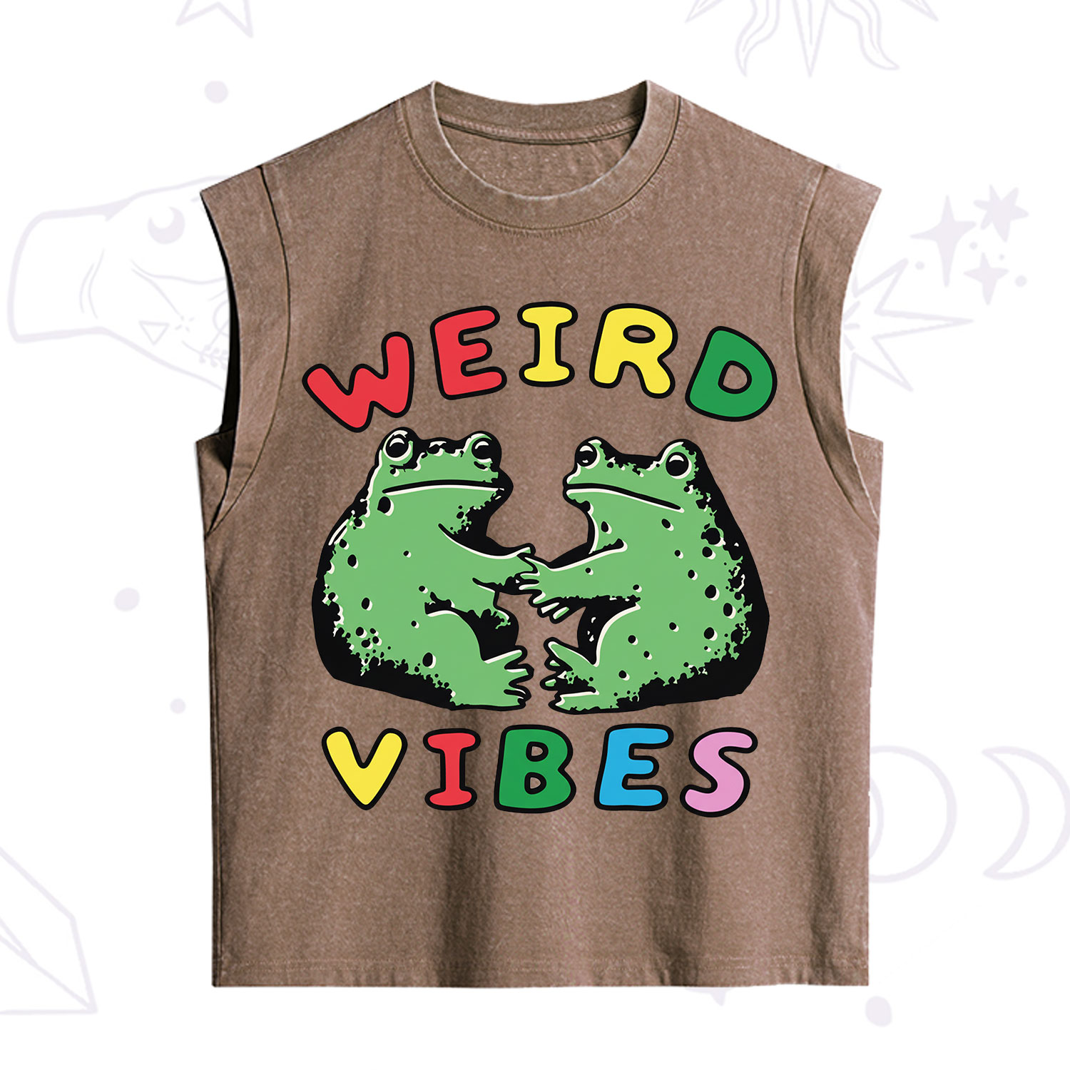 Purplehecate Weird Frog Vibes Vintage Washed Tank