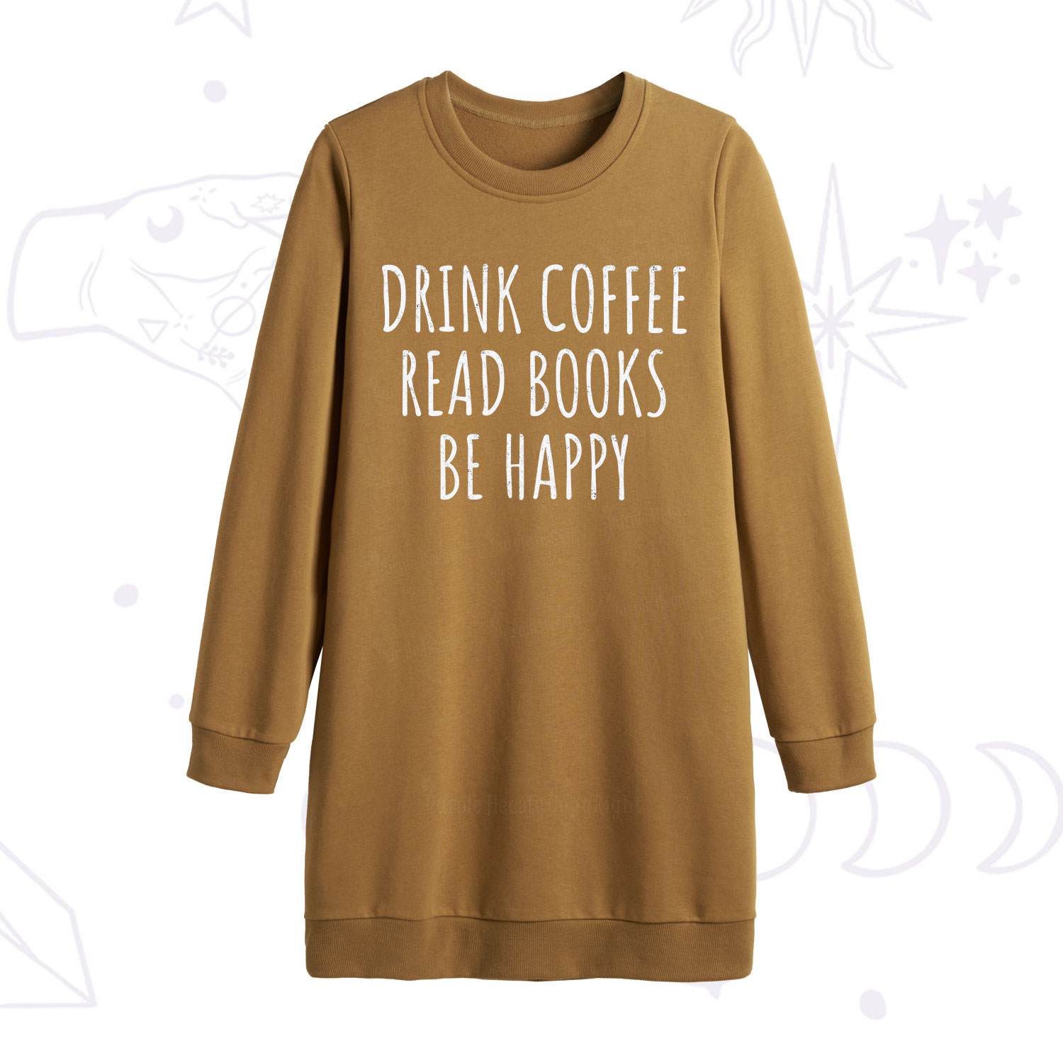 Purplehecate Drink Coffee Read Books Be Happy Sweatshirt Dress