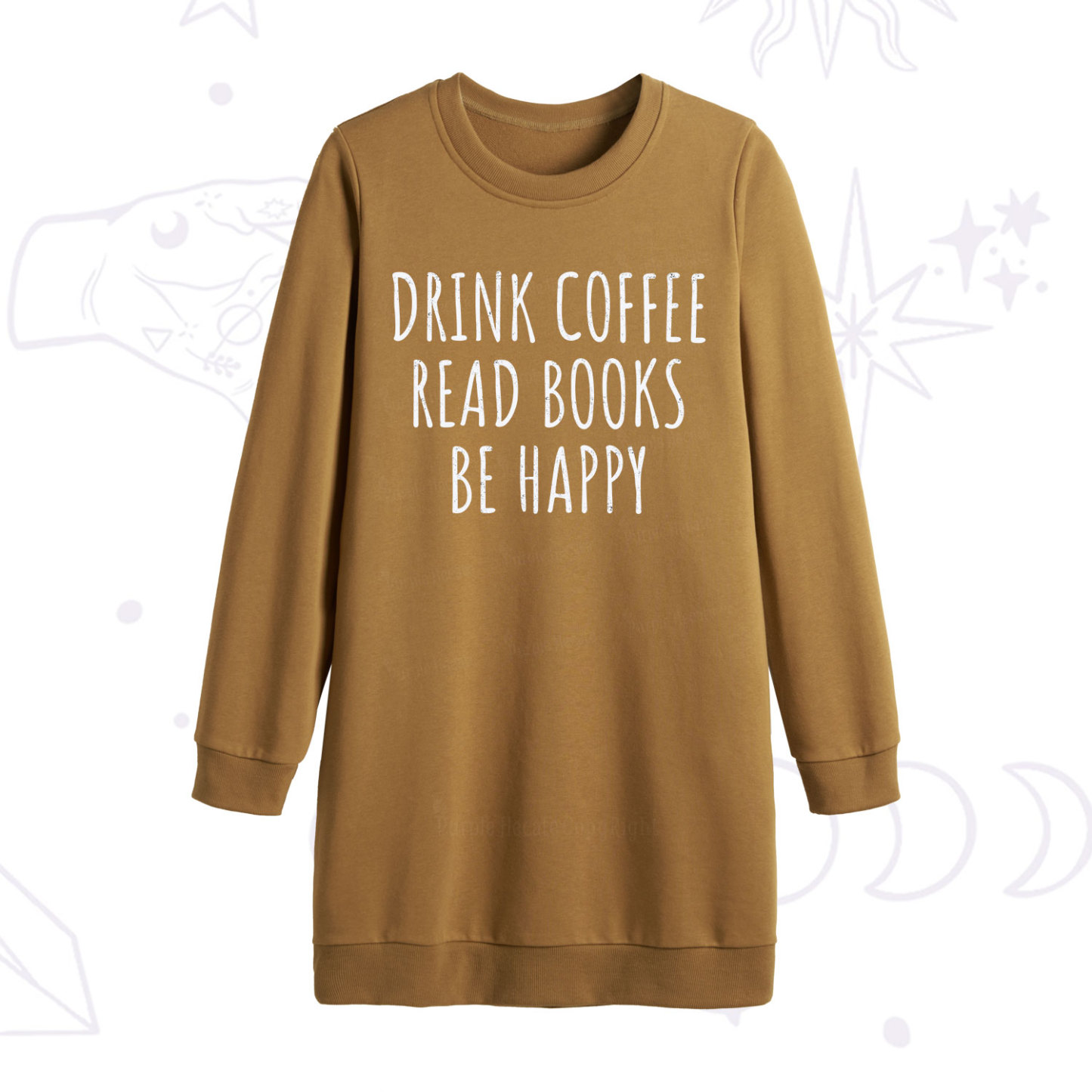 Purplehecate Drink Coffee Read Books Be Happy Sweatshirt Dress