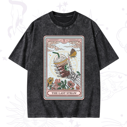 Purplehecate The Last Straw Tarot Washed T-Shirt