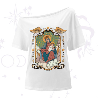 Purplehecate The Lady Of the Rosary One-Shoulder T-Shirt