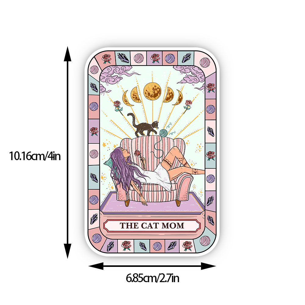 Purplehecate The Chill Cat Mom Sticker