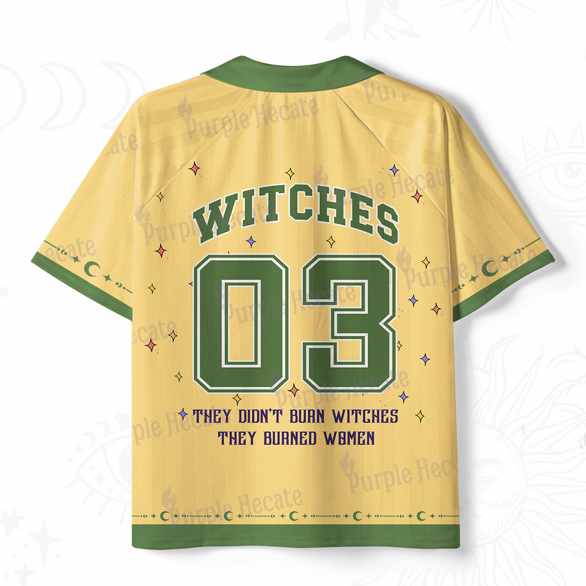 Purplehecate They Didn't Burn Witches They Burned Women Polo Collar Unisex Jersey