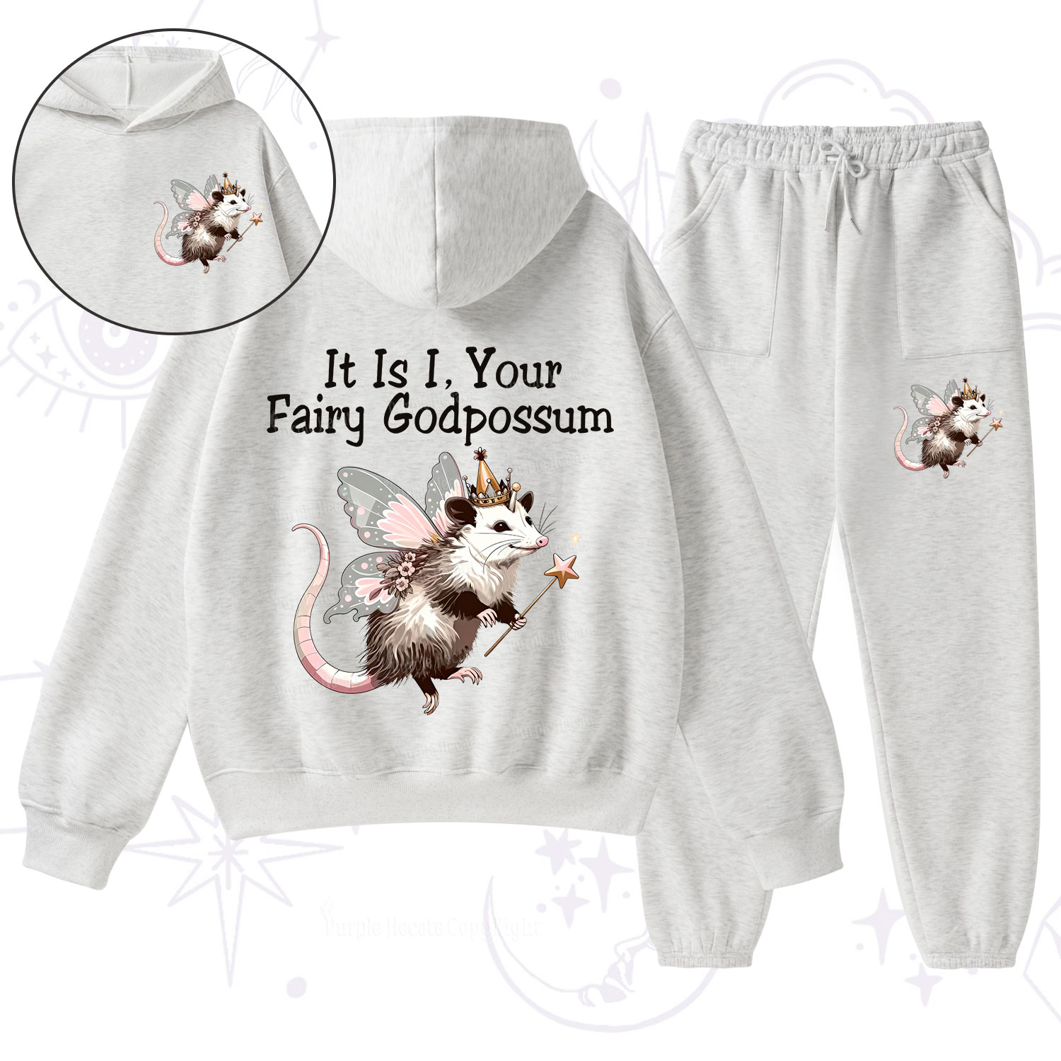 Purplehecate It Is I Your Fairy Godpossum Fleece Hoodie Suit