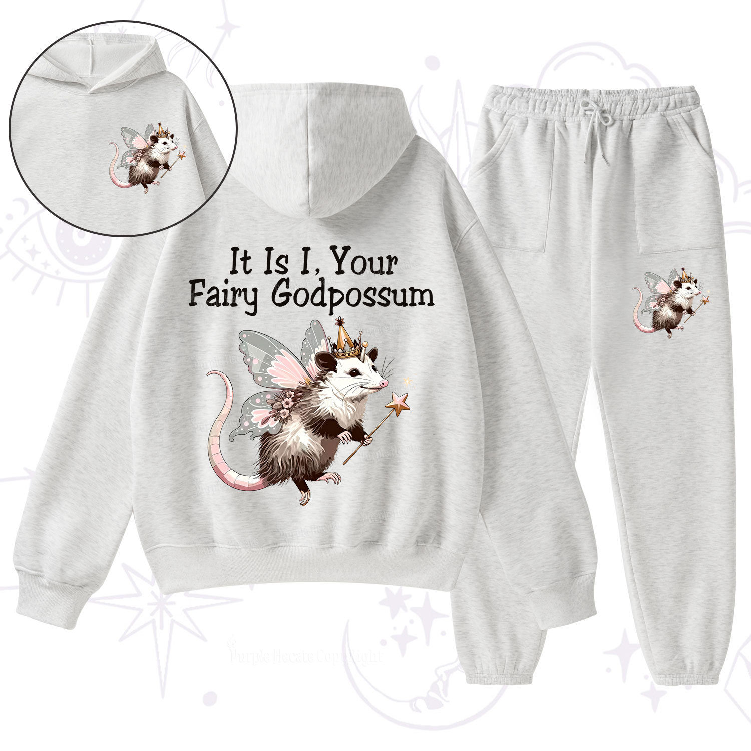 Purplehecate It Is I Your Fairy Godpossum Fleece Hoodie Suit