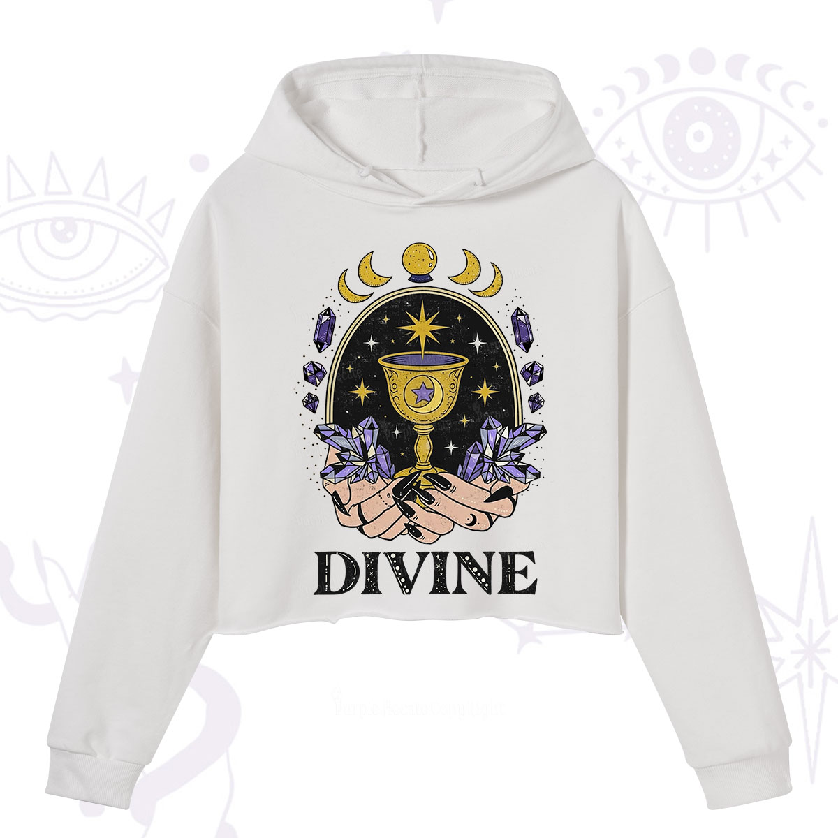 Purplehecate Divine Energy Crop Hoodie