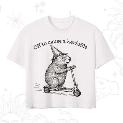 Purplehecate Off to Cause A Kerfuffle Crop T-Shirt