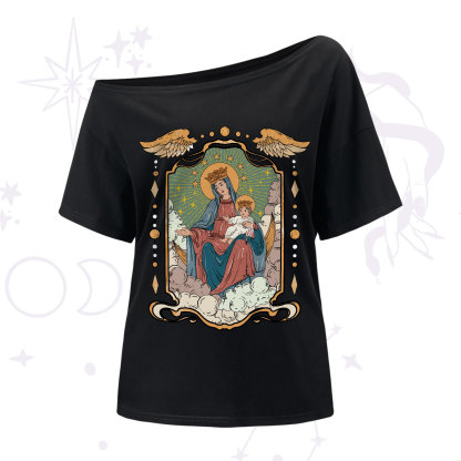 Purplehecate The Lady Of the Rosary One-Shoulder T-Shirt