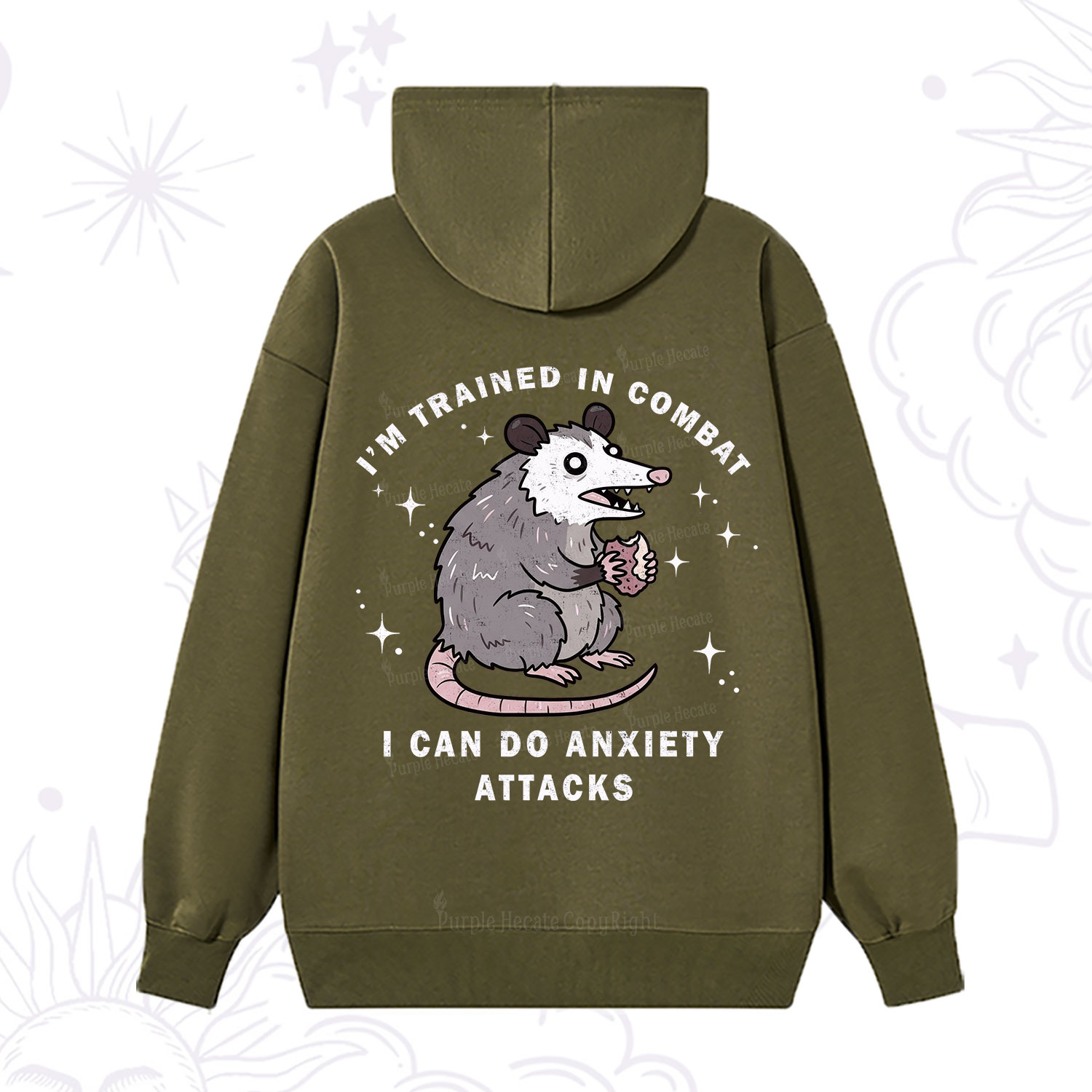 Purplehecate Anixety Attack Opossum Hoodie