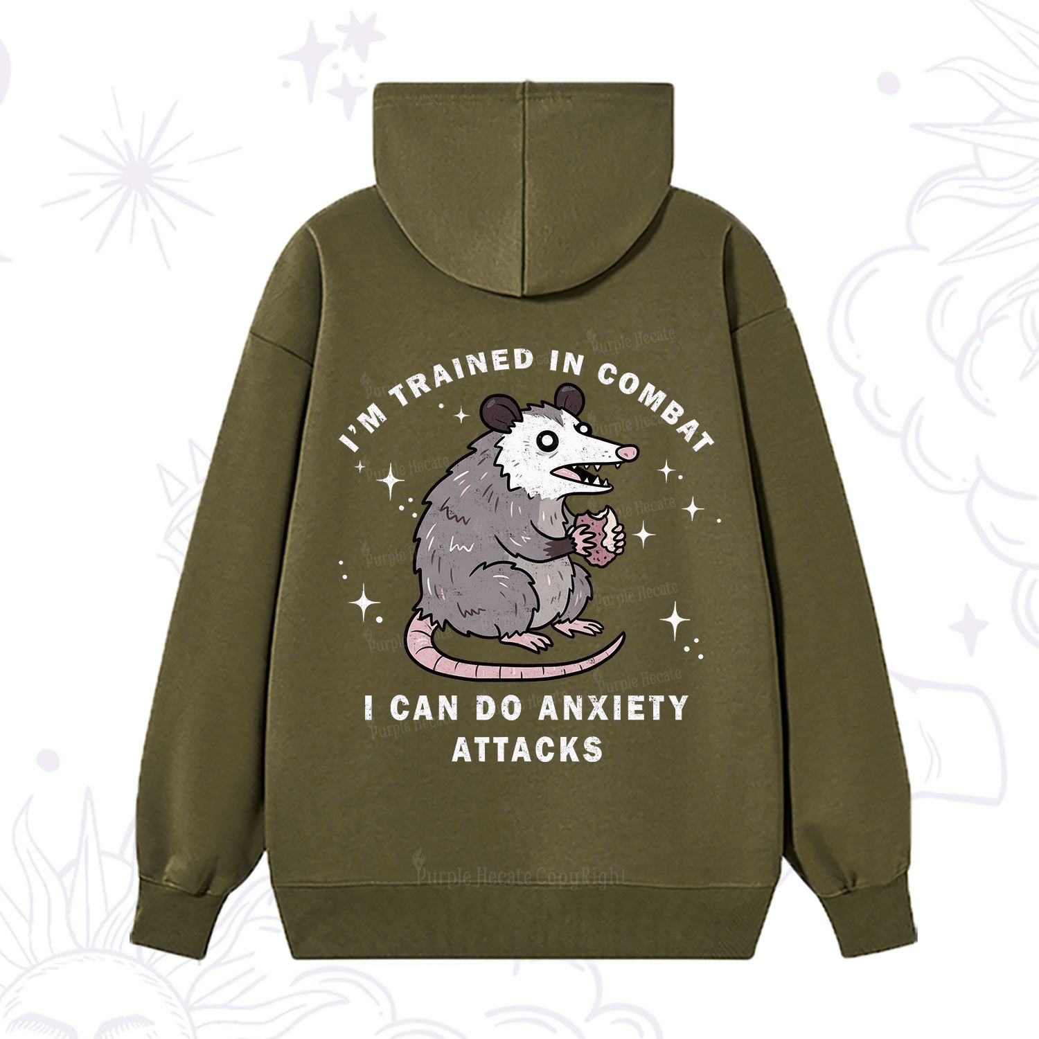 Purplehecate Anixety Attack Opossum Hoodie