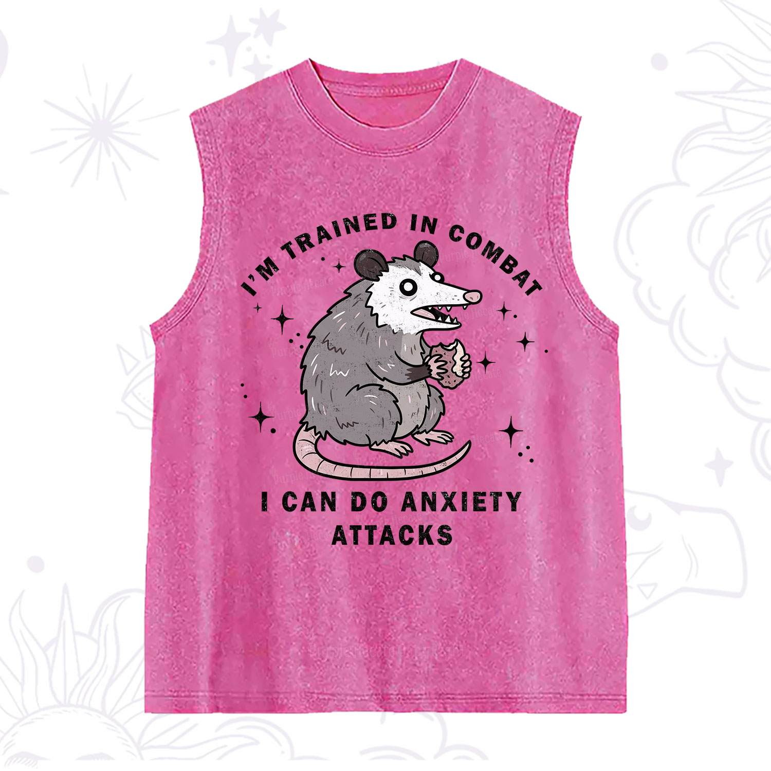 Purplehecate Anixety Attack Opossum Washed Tank