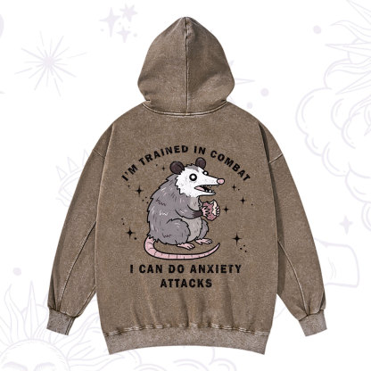 Purplehecate Anixety Attack Opossum Washed Hoodie