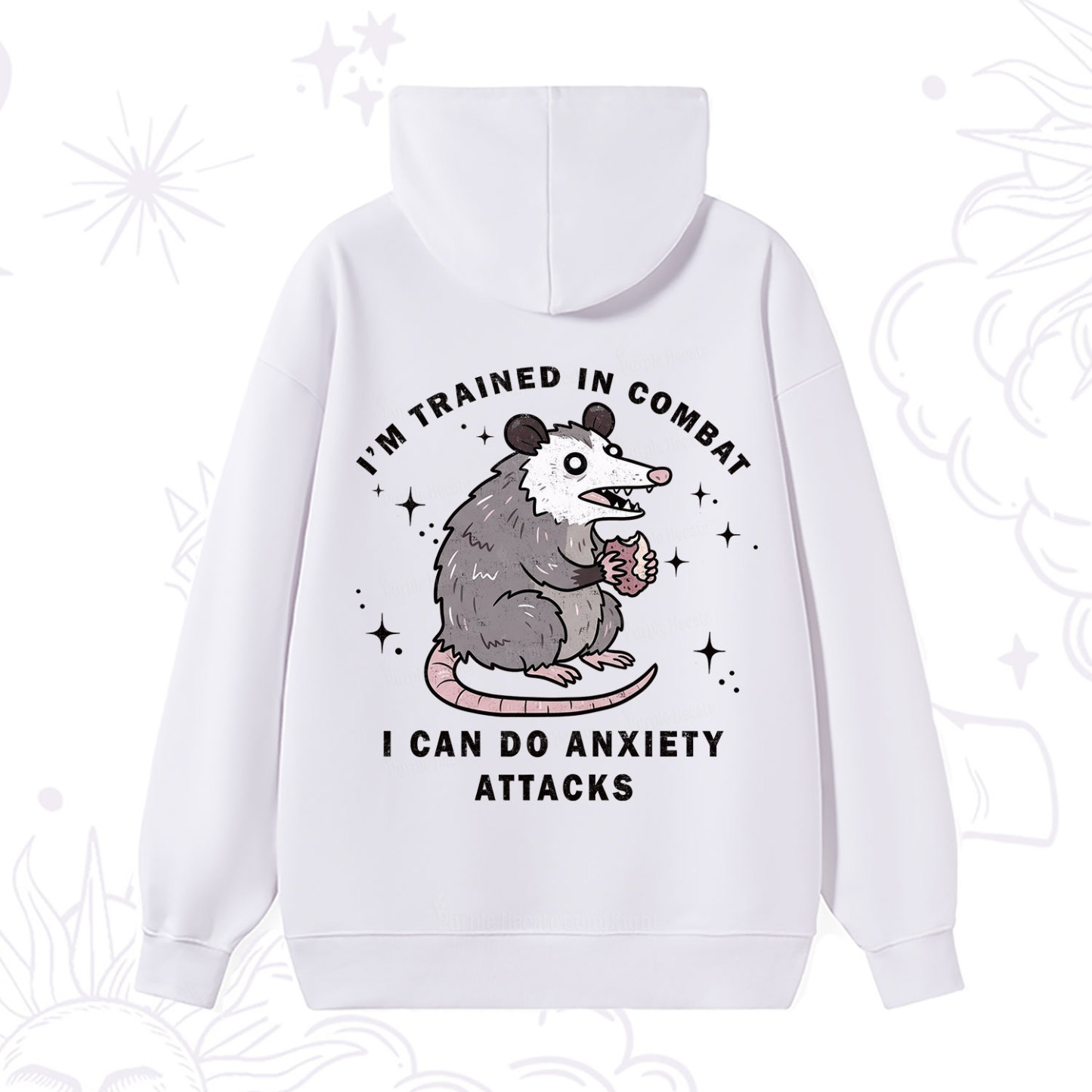 Purplehecate Anixety Attack Opossum Hoodie