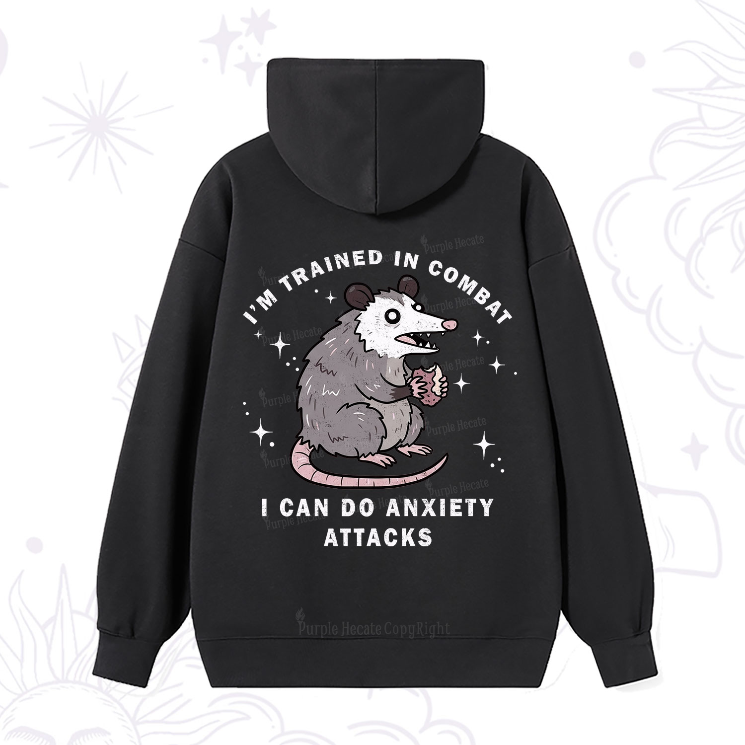 Purplehecate Anixety Attack Opossum Hoodie
