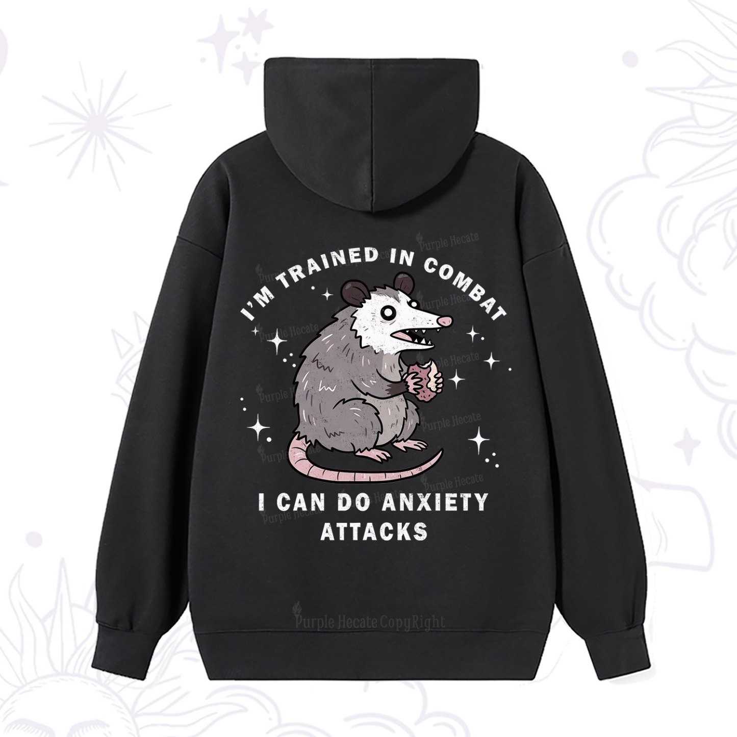Purplehecate Anixety Attack Opossum Hoodie
