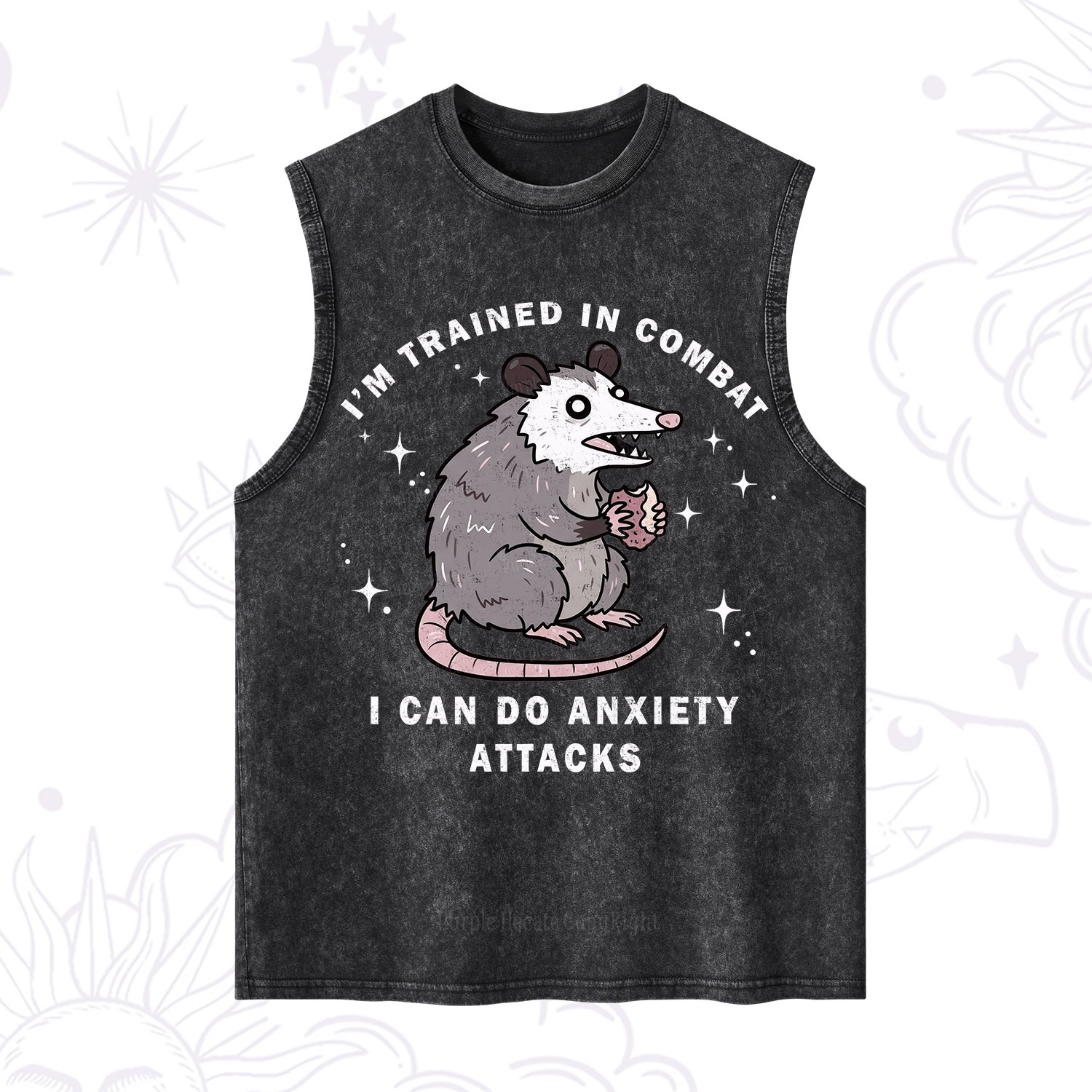 Purplehecate Anixety Attack Opossum Washed Tank