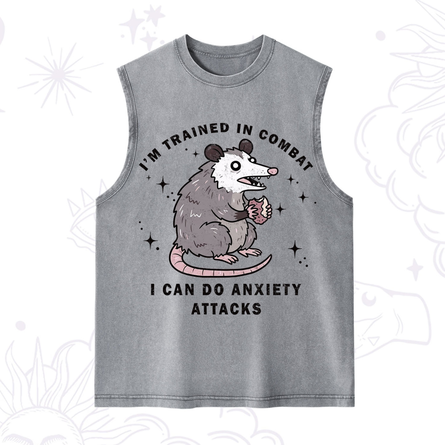 Purplehecate Anixety Attack Opossum Washed Tank