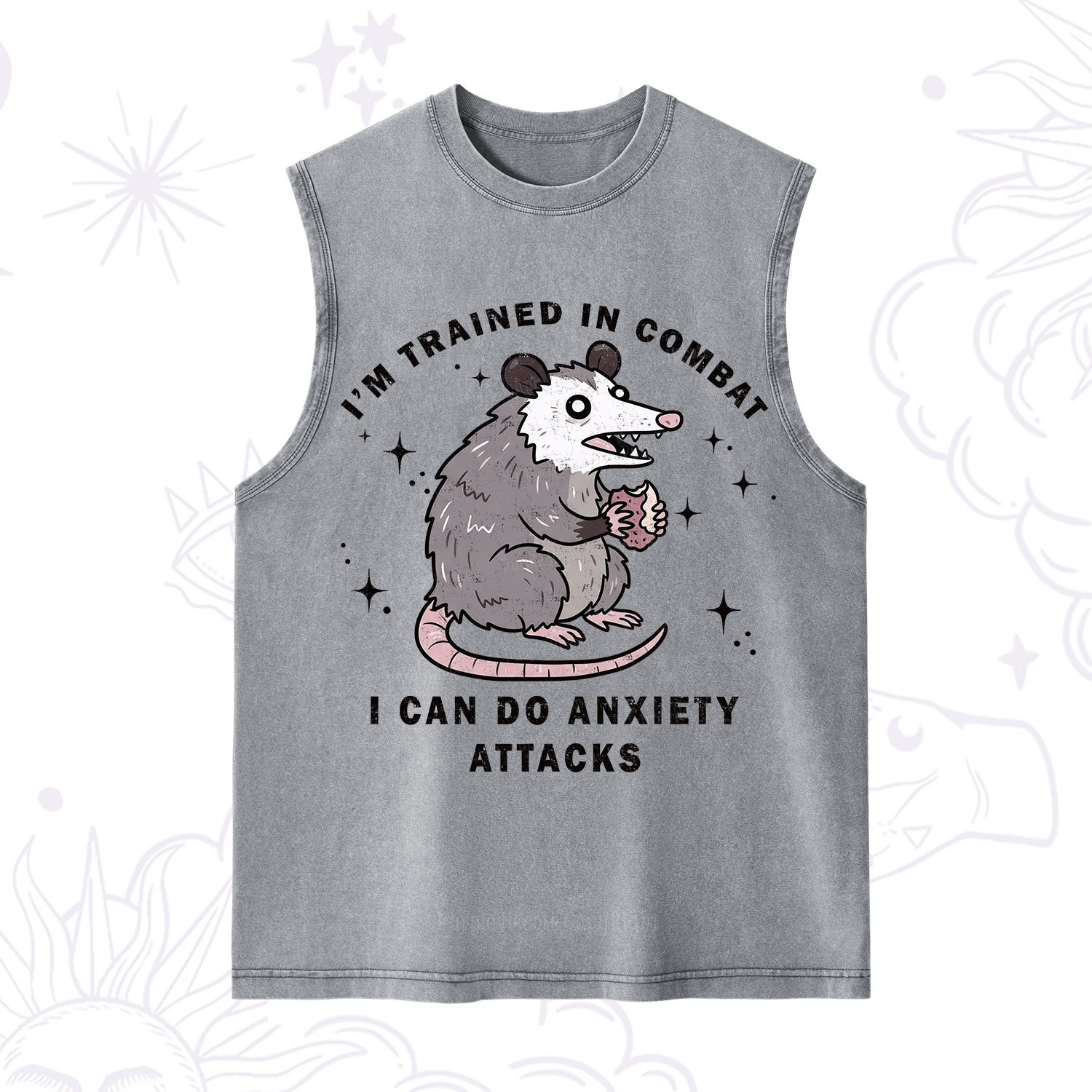 Purplehecate Anixety Attack Opossum Washed Tank