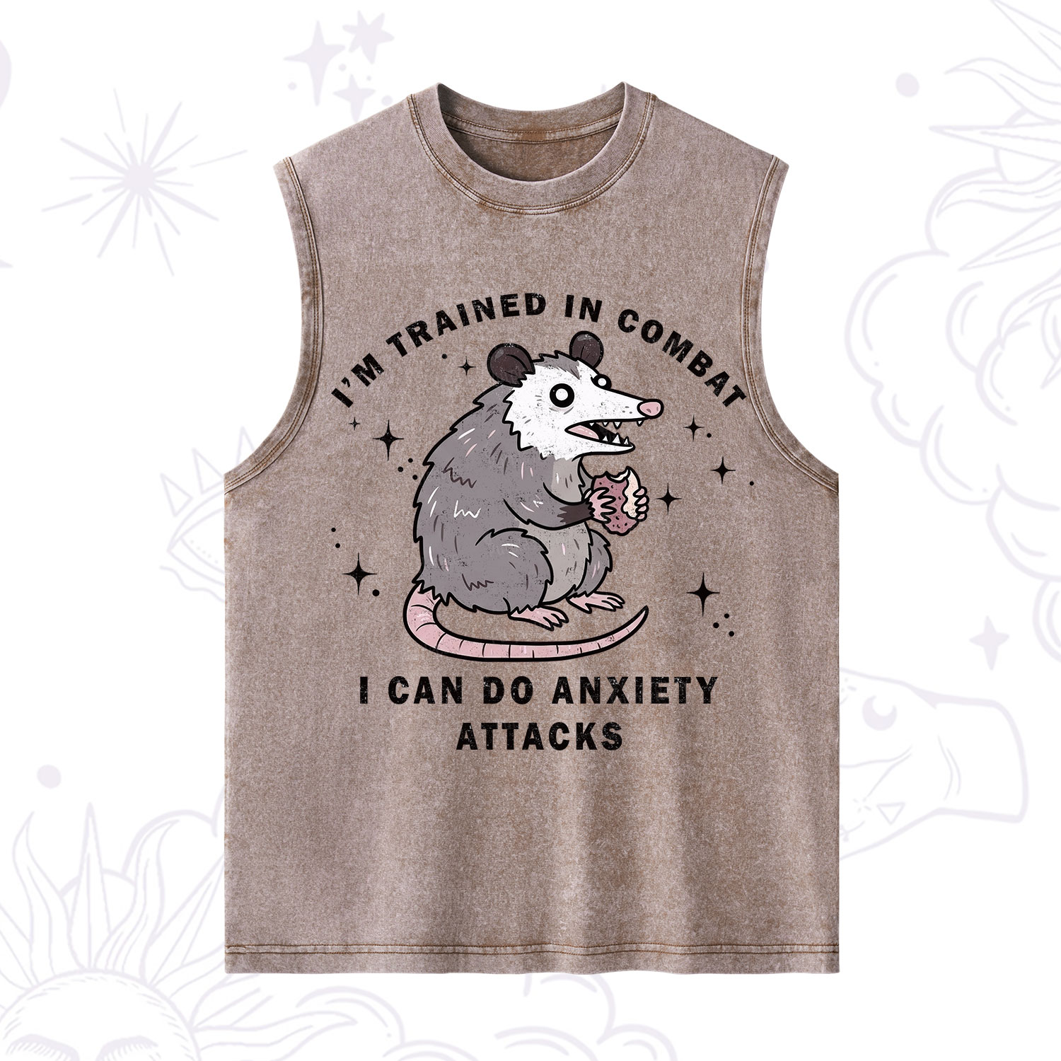 Purplehecate Anixety Attack Opossum Washed Tank