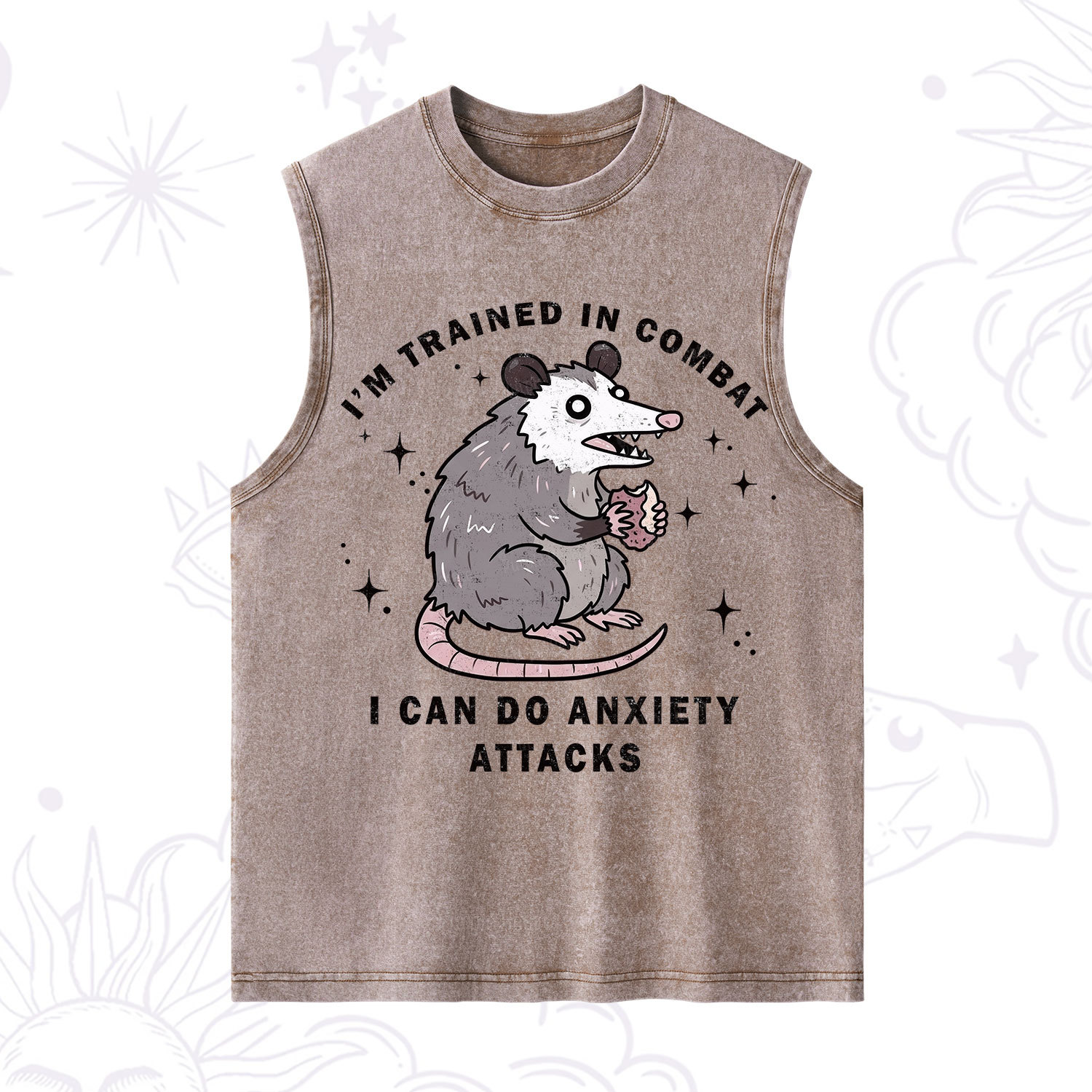 Purplehecate Anixety Attack Opossum Washed Tank
