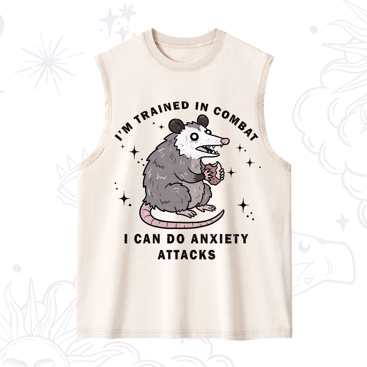 Purplehecate Anixety Attack Opossum Washed Tank