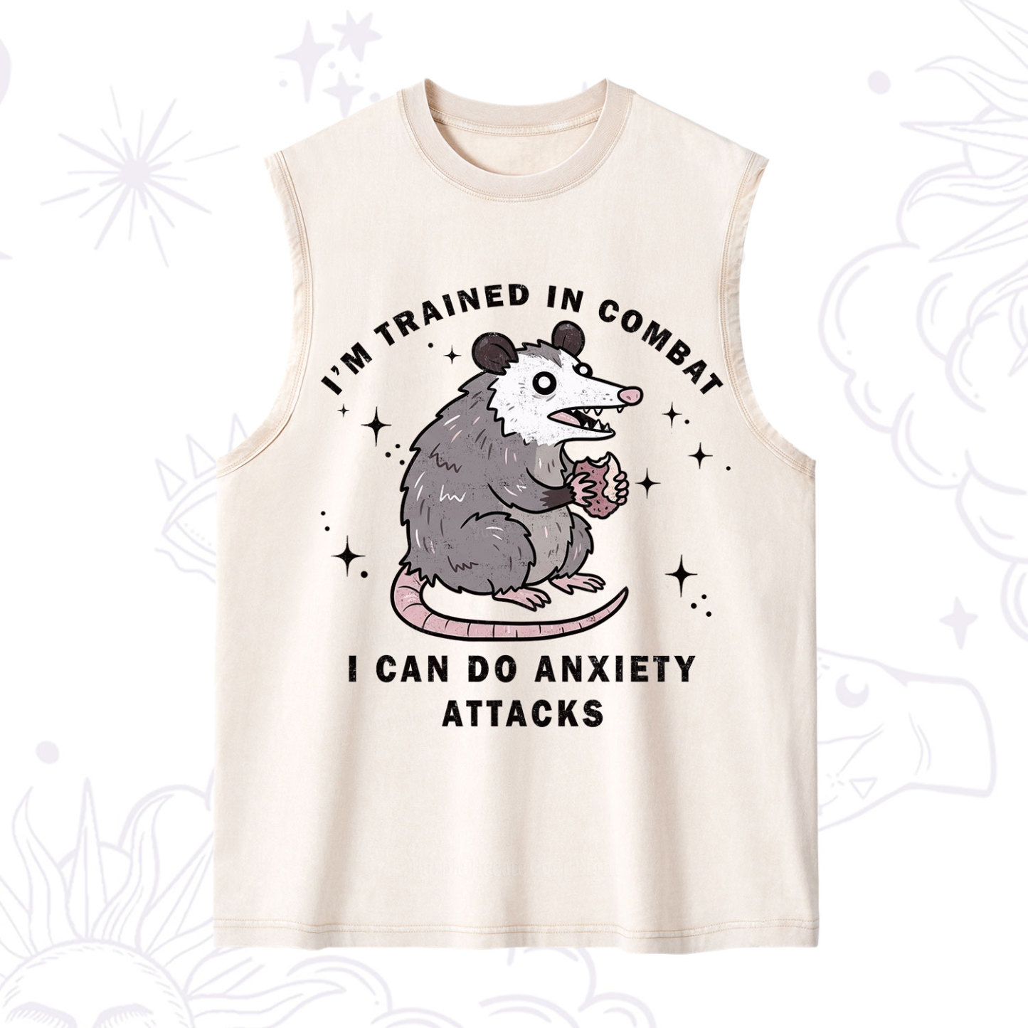 Purplehecate Anixety Attack Opossum Washed Tank